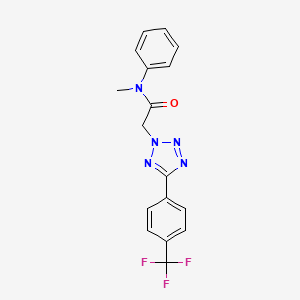 molecular formula C17H14F3N5O B15003239 N-methyl-N-phenyl-2-{5-[4-(trifluoromethyl)phenyl]-2H-tetrazol-2-yl}acetamide 