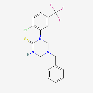 5-Benzyl-1-[2-chloro-5-(trifluoromethyl)phenyl]-1,3,5-triazinane-2-thione