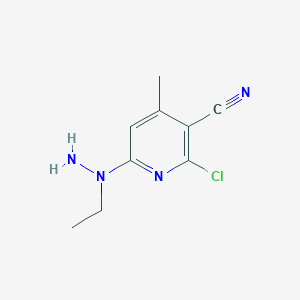 molecular formula C9H11ClN4 B15003252 2-Chloro-6-(1-ethylhydrazinyl)-4-methylpyridine-3-carbonitrile 