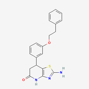 2-amino-7-[3-(2-phenylethoxy)phenyl]-6,7-dihydro[1,3]thiazolo[4,5-b]pyridin-5(4H)-one