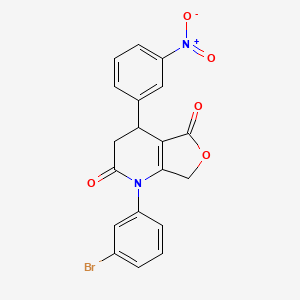 1-(3-bromophenyl)-4-(3-nitrophenyl)-4,7-dihydrofuro[3,4-b]pyridine-2,5(1H,3H)-dione