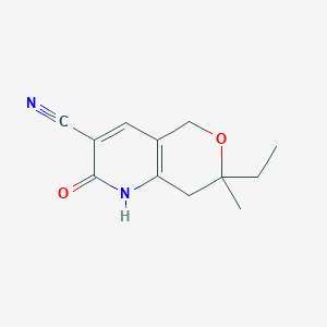 7-ethyl-2-hydroxy-7-methyl-7,8-dihydro-5H-pyrano[4,3-b]pyridine-3-carbonitrile