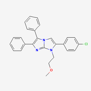 molecular formula C26H22ClN3O B15003299 2-(4-chlorophenyl)-1-(2-methoxyethyl)-5,6-diphenyl-1H-imidazo[1,2-a]imidazole 