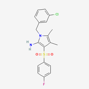 1-(3-chlorobenzyl)-3-[(4-fluorophenyl)sulfonyl]-4,5-dimethyl-1H-pyrrol-2-amine