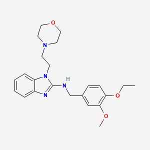 molecular formula C23H30N4O3 B15003304 N-(4-ethoxy-3-methoxybenzyl)-1-[2-(morpholin-4-yl)ethyl]-1H-benzimidazol-2-amine 