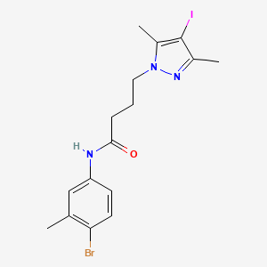 N-(4-bromo-3-methylphenyl)-4-(4-iodo-3,5-dimethyl-1H-pyrazol-1-yl)butanamide