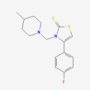 4-(4-fluorophenyl)-3-[(4-methylpiperidin-1-yl)methyl]-1,3-thiazole-2(3H)-thione