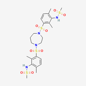 molecular formula C23H34N4O8S4 B15003363 N,N'-{1,4-diazepane-1,4-diylbis[sulfonyl(2,6-dimethyl-3,1-phenylene)]}dimethanesulfonamide 