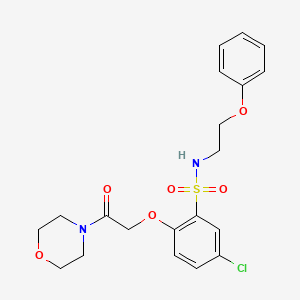 molecular formula C20H23ClN2O6S B15003369 5-chloro-2-(2-morpholin-4-yl-2-oxoethoxy)-N-(2-phenoxyethyl)benzenesulfonamide 