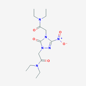 molecular formula C14H24N6O5 B15003375 2,2'-(3-nitro-5-oxo-1H-1,2,4-triazole-1,4(5H)-diyl)bis(N,N-diethylacetamide) 