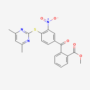 Methyl 2-({4-[(4,6-dimethylpyrimidin-2-yl)sulfanyl]-3-nitrophenyl}carbonyl)benzoate