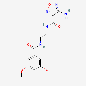 molecular formula C14H17N5O5 B15003399 4-amino-N-{2-[(3,5-dimethoxybenzoyl)amino]ethyl}-1,2,5-oxadiazole-3-carboxamide 