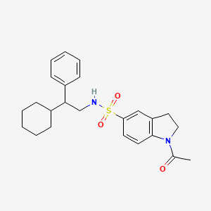 molecular formula C24H30N2O3S B15003417 1-acetyl-N-(2-cyclohexyl-2-phenylethyl)-2,3-dihydro-1H-indole-5-sulfonamide 