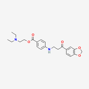 2-(Diethylamino)ethyl 4-{[3-(1,3-benzodioxol-5-yl)-3-oxopropyl]amino}benzoate