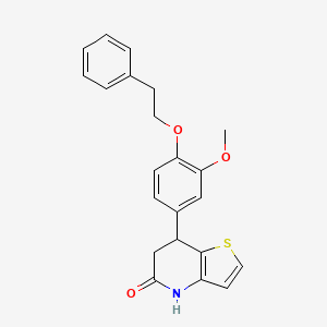 7-[3-methoxy-4-(2-phenylethoxy)phenyl]-6,7-dihydrothieno[3,2-b]pyridin-5(4H)-one