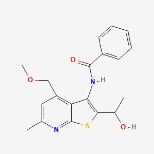 N-[2-(1-hydroxyethyl)-4-(methoxymethyl)-6-methylthieno[2,3-b]pyridin-3-yl]benzamide