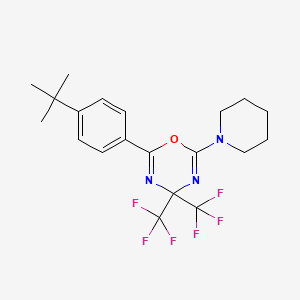 2-(4-tert-butylphenyl)-6-(piperidin-1-yl)-4,4-bis(trifluoromethyl)-4H-1,3,5-oxadiazine