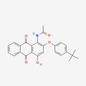 N-[2-(4-tert-butylphenoxy)-4-hydroxy-9,10-dioxo-9,10-dihydroanthracen-1-yl]acetamide