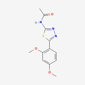 molecular formula C12H13N3O3S B15003458 N-[5-(2,4-dimethoxyphenyl)-1,3,4-thiadiazol-2-yl]acetamide 