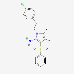 1-[2-(4-chlorophenyl)ethyl]-4,5-dimethyl-3-(phenylsulfonyl)-1H-pyrrol-2-amine