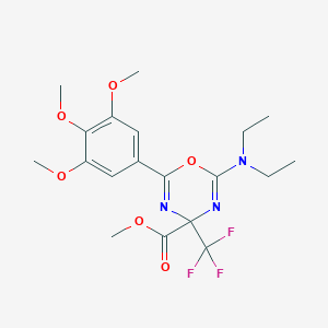 methyl 2-(diethylamino)-4-(trifluoromethyl)-6-(3,4,5-trimethoxyphenyl)-4H-1,3,5-oxadiazine-4-carboxylate