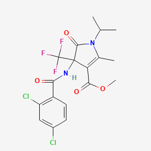 methyl 4-{[(2,4-dichlorophenyl)carbonyl]amino}-2-methyl-5-oxo-1-(propan-2-yl)-4-(trifluoromethyl)-4,5-dihydro-1H-pyrrole-3-carboxylate