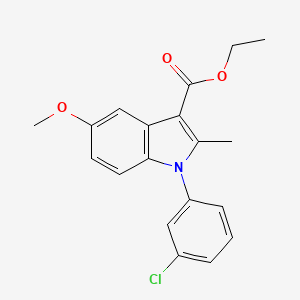 molecular formula C19H18ClNO3 B15003520 ethyl 1-(3-chlorophenyl)-5-methoxy-2-methyl-1H-indole-3-carboxylate 