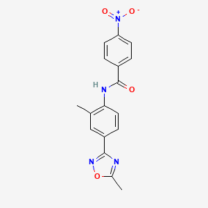 N-[2-methyl-4-(5-methyl-1,2,4-oxadiazol-3-yl)phenyl]-4-nitrobenzamide