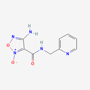 molecular formula C9H9N5O3 B15003566 4-amino-N-(pyridin-2-ylmethyl)-1,2,5-oxadiazole-3-carboxamide 2-oxide 