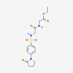 ethyl N-{[4-(2-oxopyrrolidin-1-yl)phenyl]sulfonyl}glycylglycinate