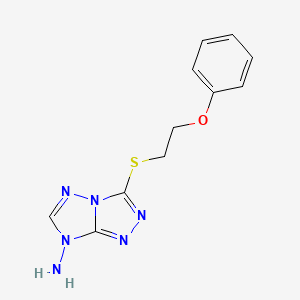 molecular formula C11H12N6OS B15003588 3-[(2-phenoxyethyl)sulfanyl]-7H-[1,2,4]triazolo[4,3-b][1,2,4]triazol-7-amine 