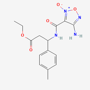 Ethyl 3-{[(4-amino-2-oxido-1,2,5-oxadiazol-3-yl)carbonyl]amino}-3-(4-methylphenyl)propanoate