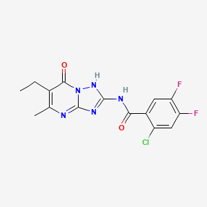 2-chloro-N-(6-ethyl-7-hydroxy-5-methyl[1,2,4]triazolo[1,5-a]pyrimidin-2-yl)-4,5-difluorobenzamide