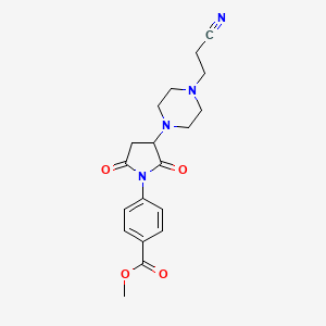 Methyl 4-{3-[4-(2-cyanoethyl)piperazin-1-yl]-2,5-dioxopyrrolidin-1-yl}benzoate