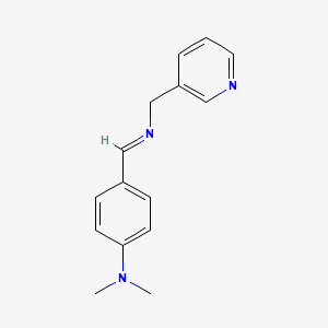 molecular formula C15H17N3 B15003649 3-Pyridinemethanamine, N-[[4-(dimethylamino)phenyl]methylidene]- 