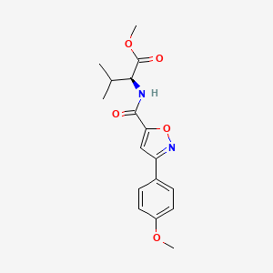 molecular formula C17H20N2O5 B15003661 methyl N-{[3-(4-methoxyphenyl)-1,2-oxazol-5-yl]carbonyl}-L-valinate 