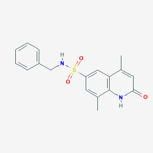 N-benzyl-4,8-dimethyl-2-oxo-1,2-dihydroquinoline-6-sulfonamide