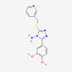 molecular formula C16H17N5O2S B15003677 3-(3,4-dimethoxyphenyl)-5-[(pyridin-3-ylmethyl)sulfanyl]-4H-1,2,4-triazol-4-amine 