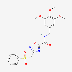 3-[(phenylsulfonyl)methyl]-N-(3,4,5-trimethoxybenzyl)-1,2,4-oxadiazole-5-carboxamide