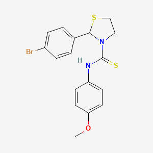 2-(4-bromophenyl)-N-(4-methoxyphenyl)-1,3-thiazolidine-3-carbothioamide