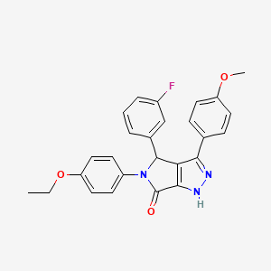 molecular formula C26H22FN3O3 B15003714 5-(4-ethoxyphenyl)-4-(3-fluorophenyl)-3-(4-methoxyphenyl)-4,5-dihydropyrrolo[3,4-c]pyrazol-6(1H)-one 