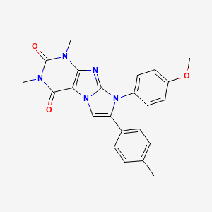 1H-Imidazo(2,1-f)purine-2,4(3H,8H)-dione, 1,3-dimethyl-8-(4-methoxyphenyl)-7-(4-methylphenyl)-