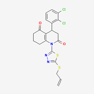 4-(2,3-dichlorophenyl)-1-[5-(prop-2-en-1-ylsulfanyl)-1,3,4-thiadiazol-2-yl]-4,6,7,8-tetrahydroquinoline-2,5(1H,3H)-dione