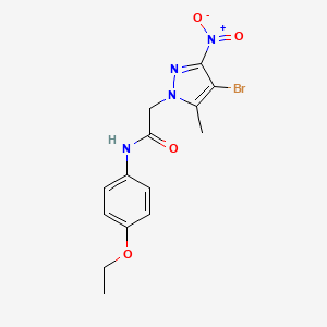 2-(4-bromo-5-methyl-3-nitro-1H-pyrazol-1-yl)-N-(4-ethoxyphenyl)acetamide