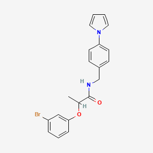 molecular formula C20H19BrN2O2 B15003761 2-(3-bromophenoxy)-N-[4-(1H-pyrrol-1-yl)benzyl]propanamide 