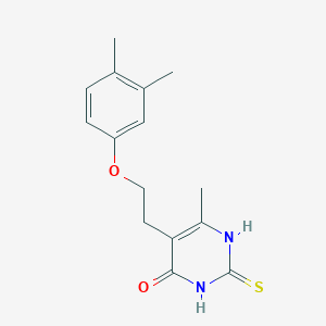 5-[2-(3,4-dimethylphenoxy)ethyl]-6-methyl-2-thioxo-2,3-dihydropyrimidin-4(1H)-one