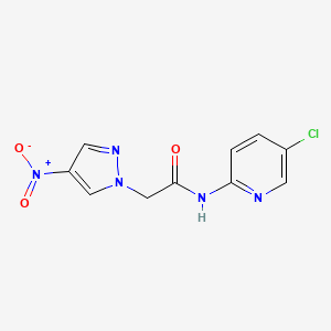 molecular formula C10H8ClN5O3 B15003786 N-(5-chloropyridin-2-yl)-2-(4-nitro-1H-pyrazol-1-yl)acetamide 