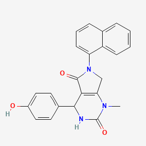 4-(4-hydroxyphenyl)-1-methyl-6-(1-naphthyl)-3,4,6,7-tetrahydro-1H-pyrrolo[3,4-d]pyrimidine-2,5-dione