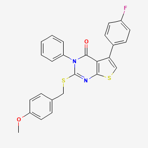 5-(4-fluorophenyl)-2-[(4-methoxybenzyl)sulfanyl]-3-phenylthieno[2,3-d]pyrimidin-4(3H)-one