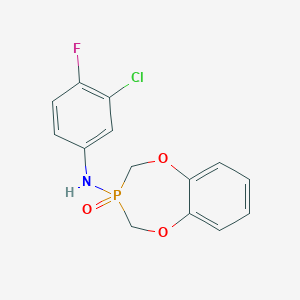 N-(3-chloro-4-fluorophenyl)-3,4-dihydro-2H-1,5,3-benzodioxaphosphepin-3-amine 3-oxide